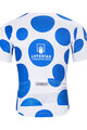 BONAVELO Koszulka kolarska z krótkim rękawem - LA VUELTA - biały/niebieski