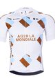 BONAVELO Koszulka kolarska z krótkim rękawem - AG2R LA MONDIALE - biały/niebieski