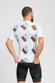 BONAVELO Koszulka kolarska z krótkim rękawem - AG2R LA MONDIALE - biały/niebieski