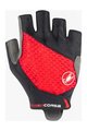 CASTELLI Kolarskie rękawiczki z krótkimi palcami - ROSSO CORSA 2 W - czerwony