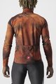 CASTELLI Zimowa koszulka kolarska z długim rękawem - VENTAGLIO - brązowy/pomarańczowy