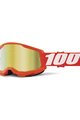 100% SPEEDLAB Okulary kolarskie - STRATA 2 - pomarańczowy/biały/złoty