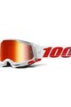 100% SPEEDLAB Okulary kolarskie - RACECRAFT 2 - biały/czerwony