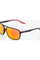 100% SPEEDLAB Okulary kolarskie - KONNOR AVIATOR SQUARE - czarny/czerwony