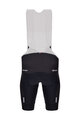 SANTINI Krótkie spodnie kolarskie z szelkami - TDF LEADER - czarny/żółty/biały