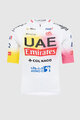 PISSEI Koszulka kolarska z krótkim rękawem - UAE TEAM EMIRATES REPLICA - GIRO + TOUR 24 - biały/różowy/żółty