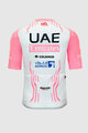 PISSEI Koszulka kolarska z krótkim rękawem - UAE TEAM EMIRATES REPLICA GIRO D'ITALIA 2024 - biały/różowy