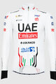 PISSEI Zimowa koszulka kolarska z długim rękawem - UAE TEAM EMIRATES 2024 - biały