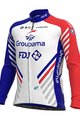 ALÉ Zimowa koszulka kolarska z długim rękawem - GROUPAMA FDJ 20 WNT - czerwony/biały/niebieski