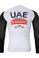 BONAVELO Zimowa koszulka kolarska z długim rękawem - UAE 2024 WINTER - biały/czarny/czerwony