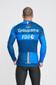 BONAVELO Zimowa koszulka kolarska z długim rękawem - FDJ 2024 WINTER - niebieski/czarny