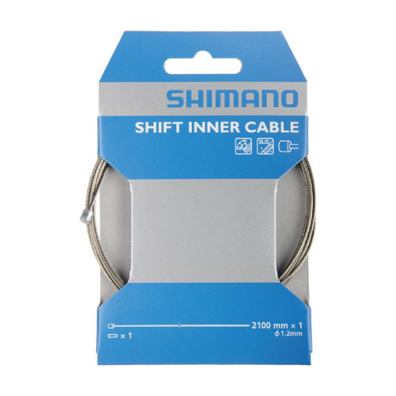 SHIMANO Linka Przerzutki - CABLE MTB/ROAD 1,2x2100mm - Srebrny