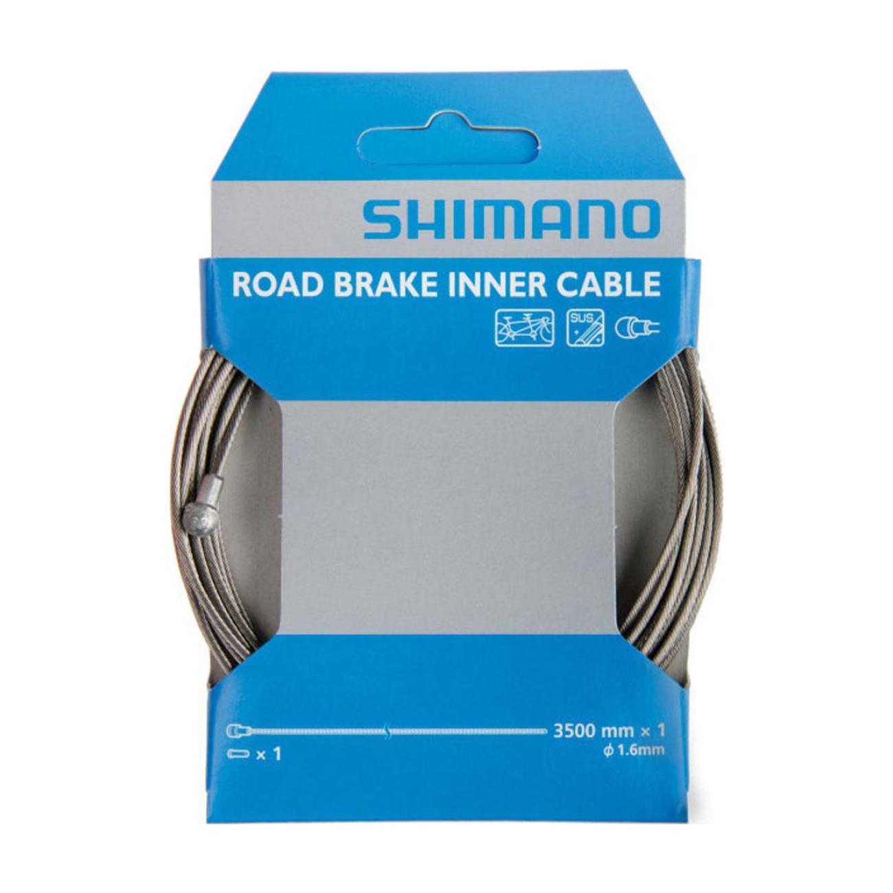 SHIMANO Linka Hamulca - BRAKE CABLE ROAD 3500mmx1,6mm - Srebrny