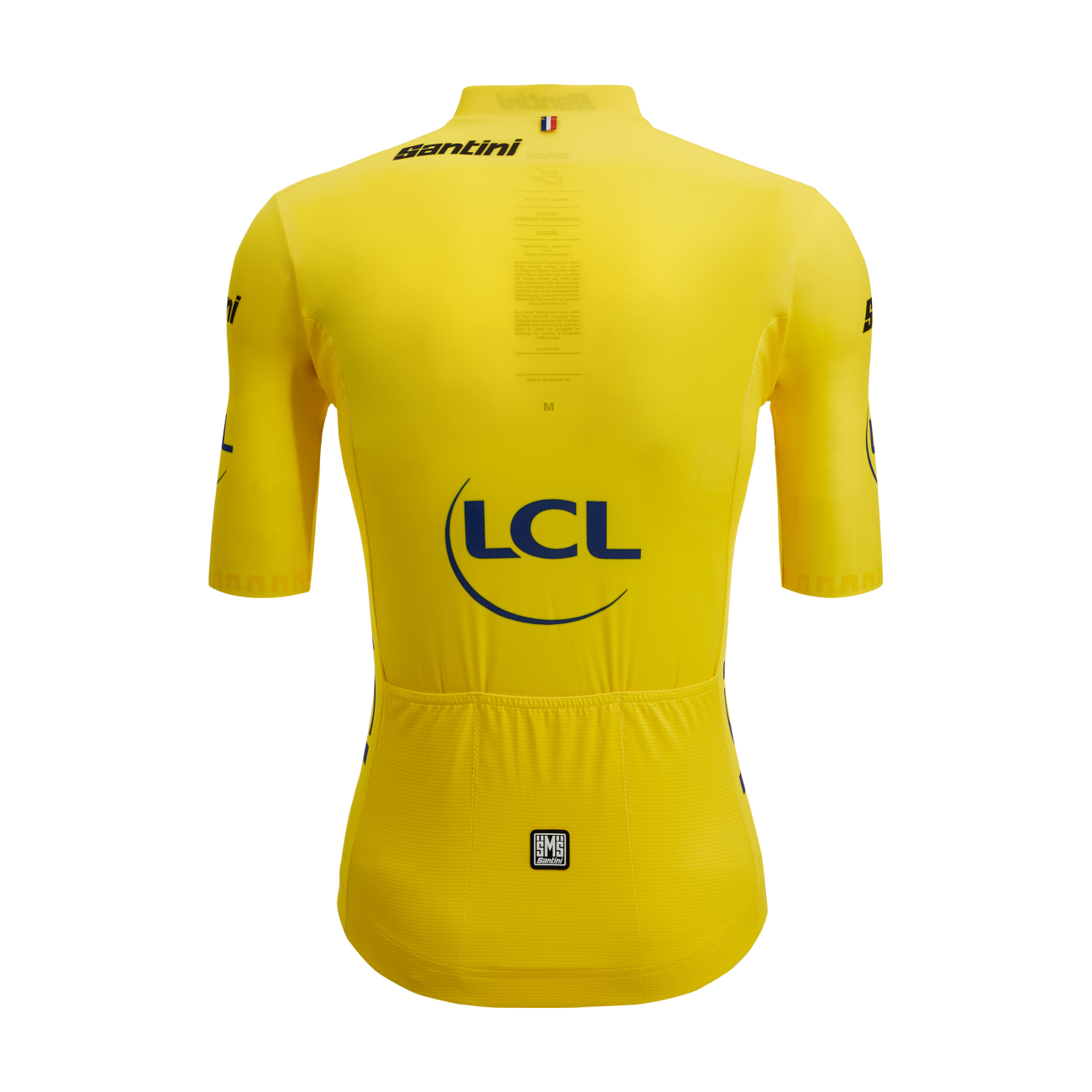 SANTINI Koszulka Kolarska Z Krótkim Rękawem - TOUR DE FRANCE LEADER 2023 - żółty