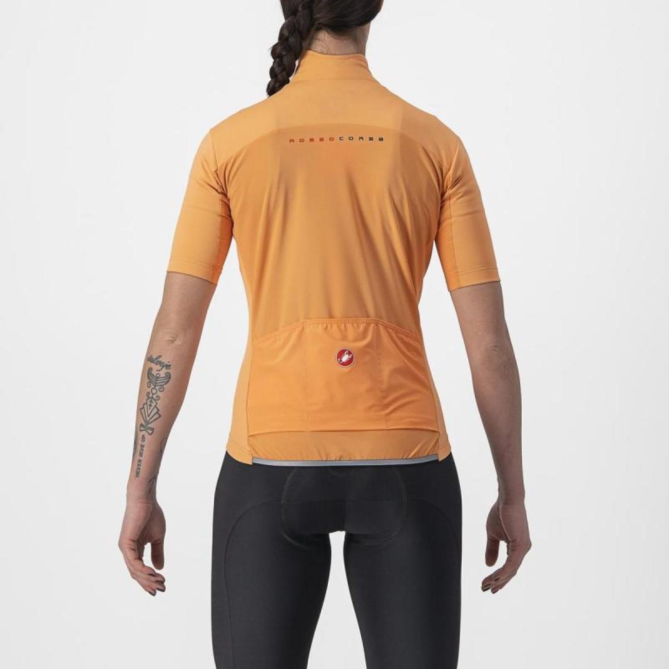 CASTELLI Koszulka Kolarska Z Krótkim Rękawem - PERFETTO ROS 2 W WIND - Pomarańczowy