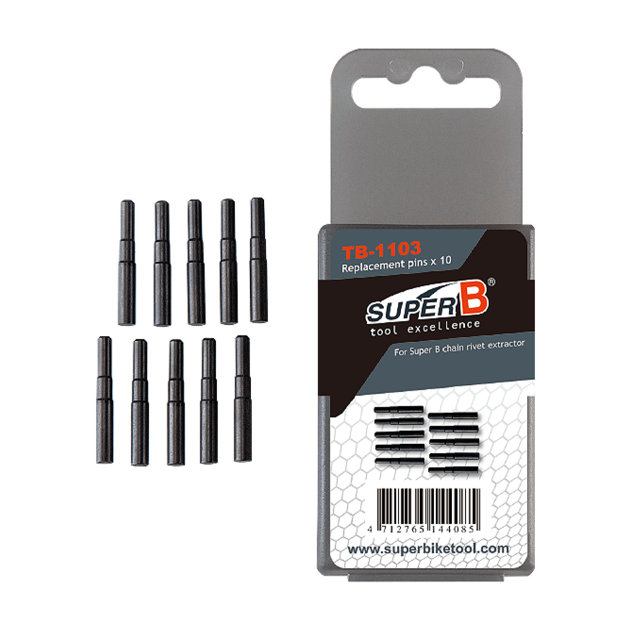 SUPER B Zestaw Zapasowych Pinów - REPLACEMENT PIN TB-1103 - Czarny
