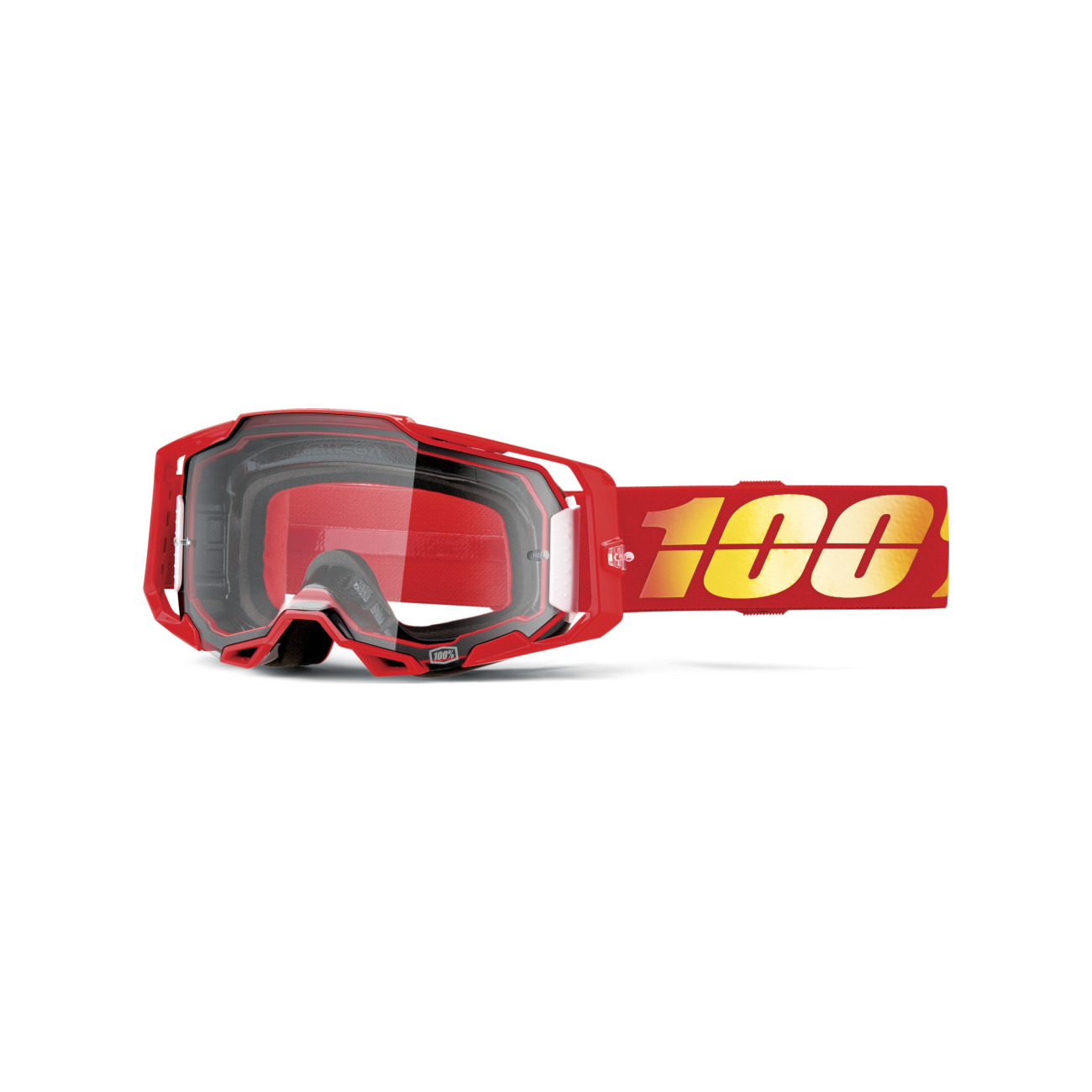 100% SPEEDLAB Okulary Kolarskie - ARMEGA - Czerwony/żółty