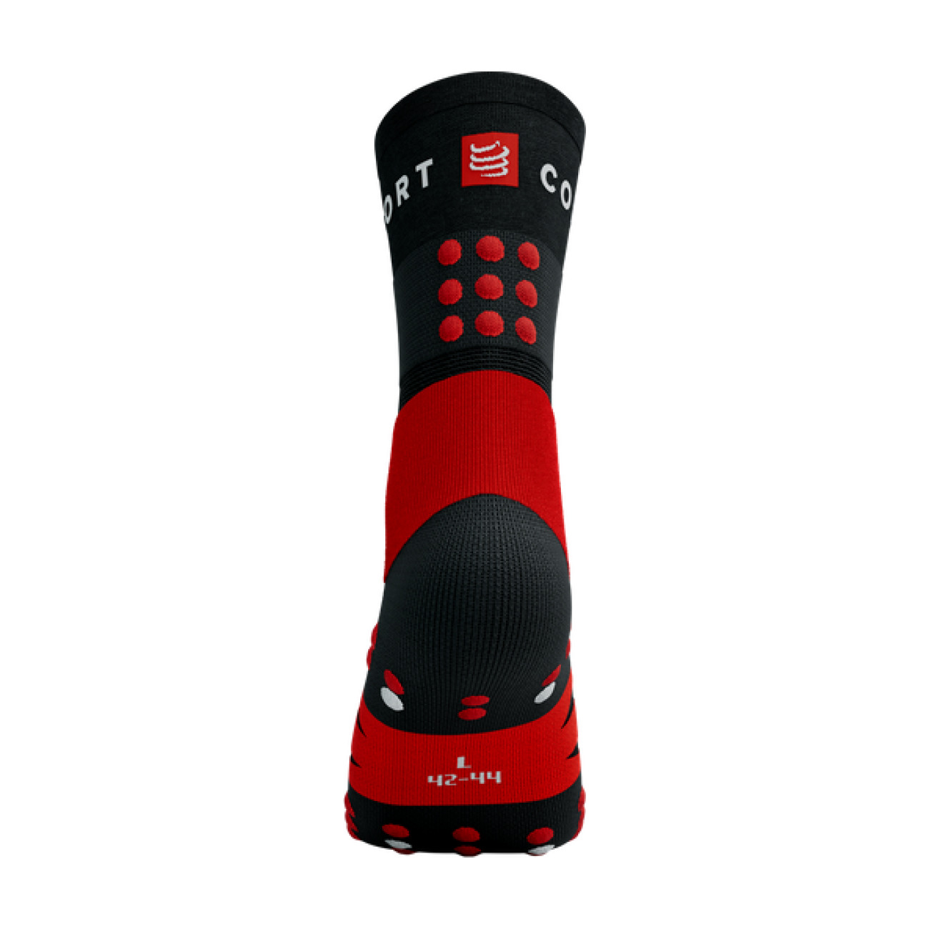 COMPRESSPORT Kolarskie Klasyczne Skarpetki - HIKING - Czerwony/czarny