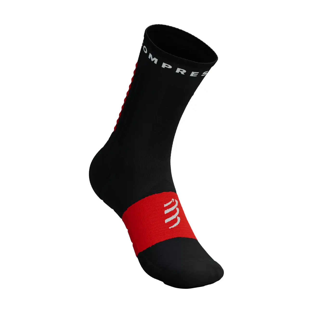 COMPRESSPORT Kolarskie Klasyczne Skarpetki - ULTRA TRAIL V2.0  - Czarny/czerwony