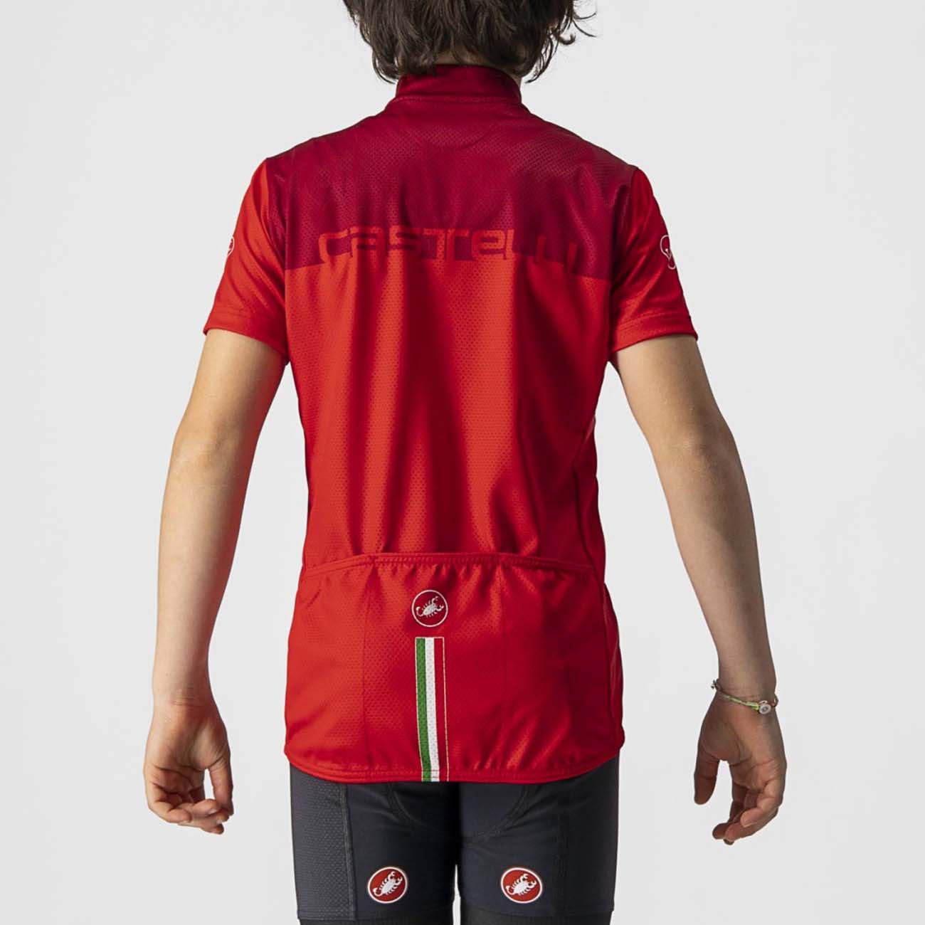 CASTELLI Koszulka Kolarska Z Krótkim Rękawem - NEO PROLOGO KIDS - Czerwony