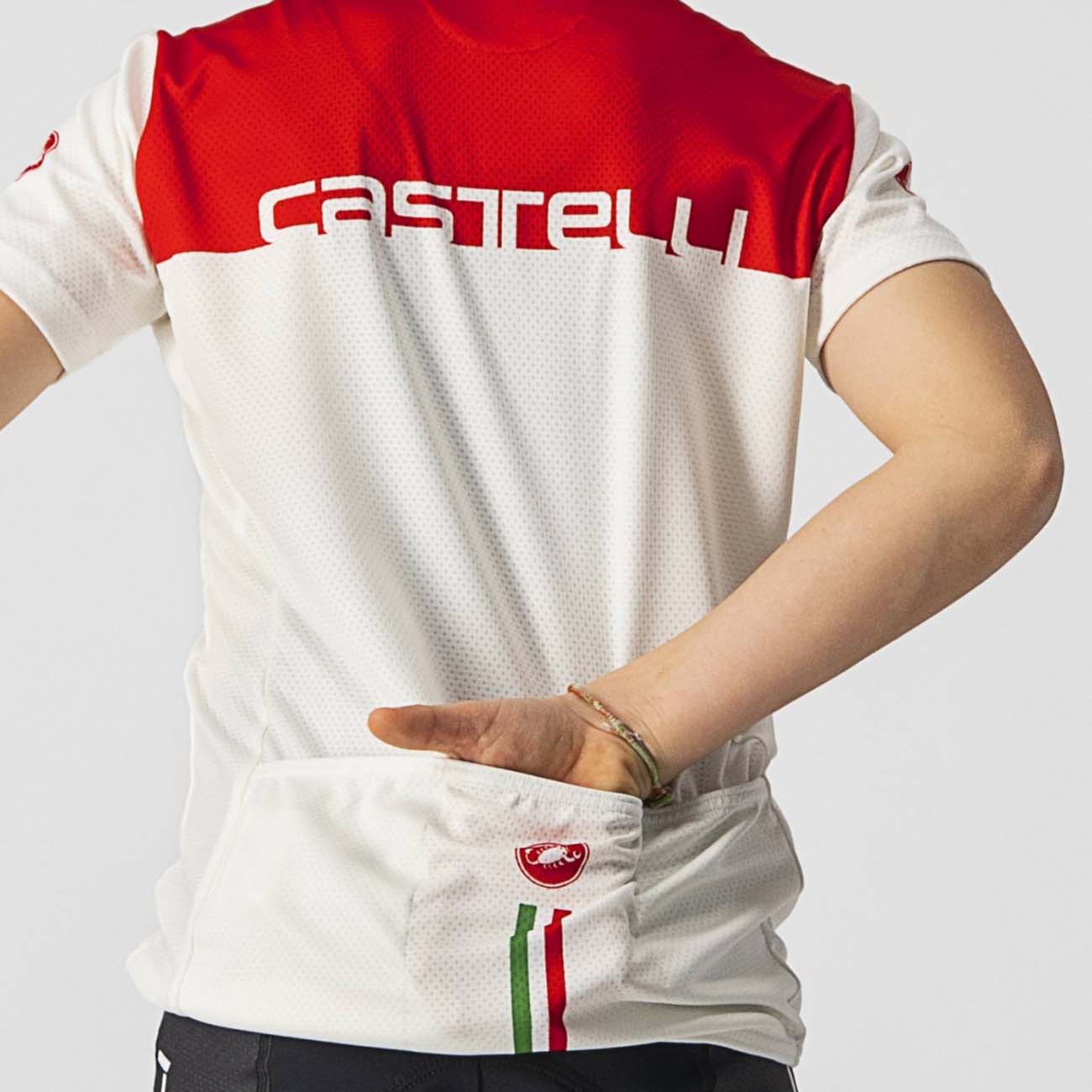 CASTELLI Koszulka Kolarska Z Krótkim Rękawem - NEO PROLOGO KIDS - Biały/czerwony