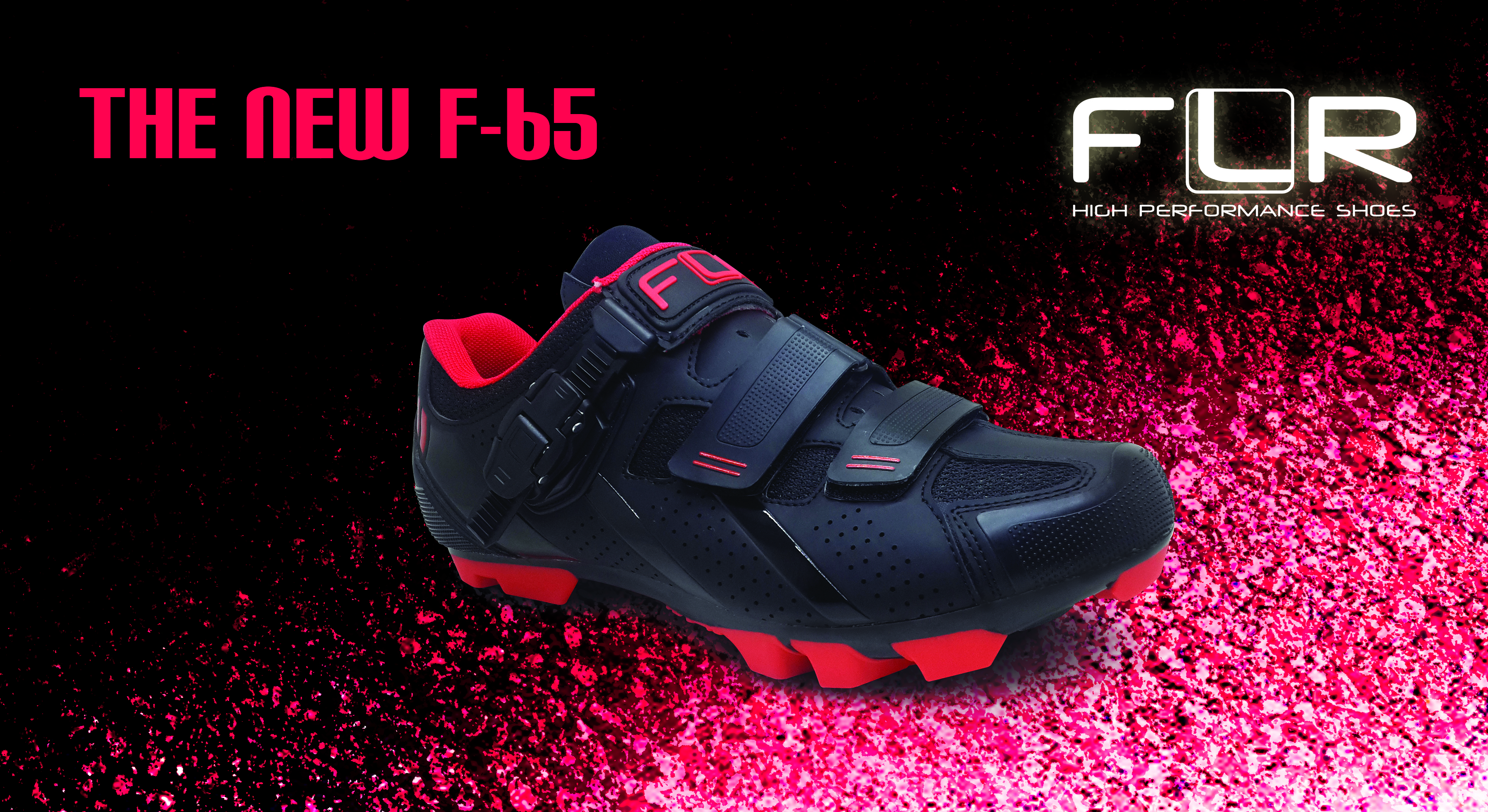 FLR Buty Rowerowe - F65 MTB - Czarny/czerwony