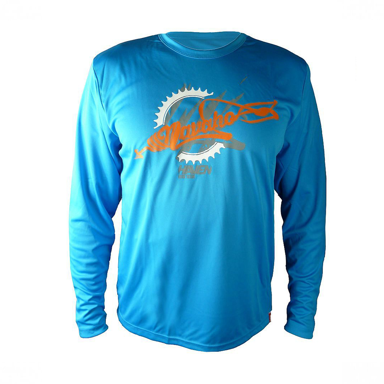 HAVEN Letnia Koszulka Kolarska Z Długim Rękawem - NAVAHO LONG MTB - Pomarańczowy/niebieski