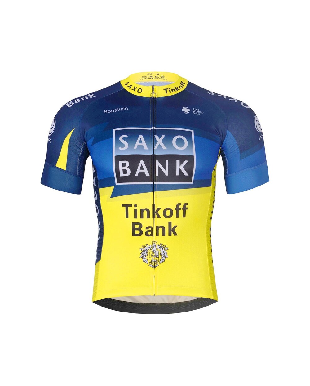 BONAVELO Krótka Koszulka Kolarska I Spodenki - SAXO BANK TINKOFF - żółty/niebieski/czarny