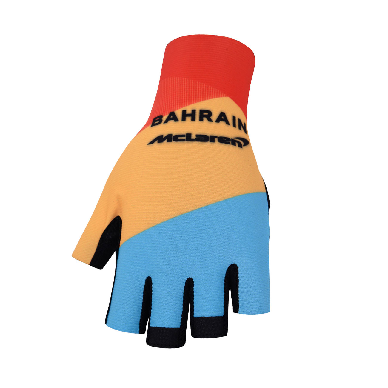 BONAVELO Kolarskie Rękawiczki Z Krótkimi Palcami - BAHRAIN MCLAREN - Czerwony/żółty