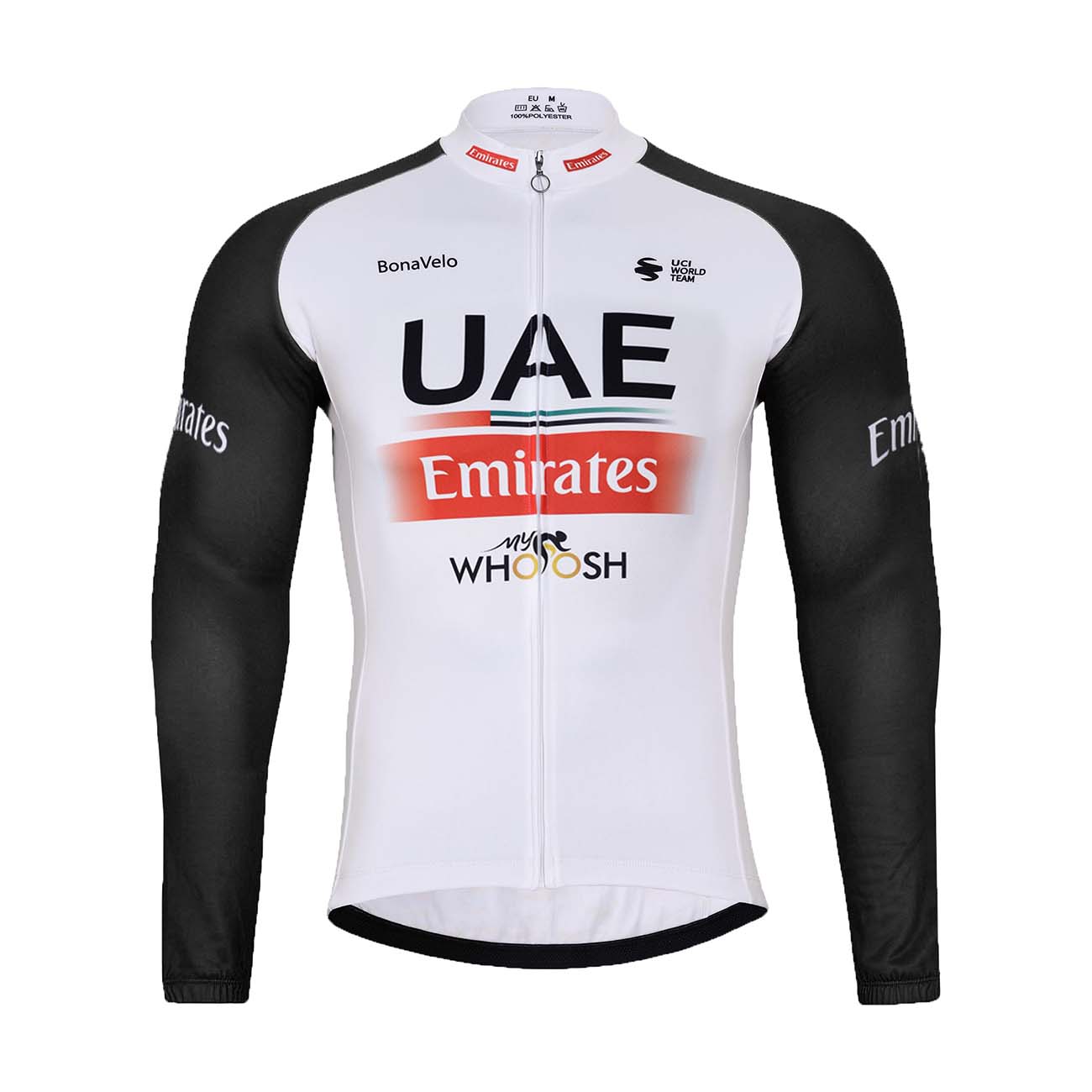 BONAVELO Zimowa Kolarska Koszulka I Spodnie - UAE 2023 WINTER - Czarny/czerwony/biały